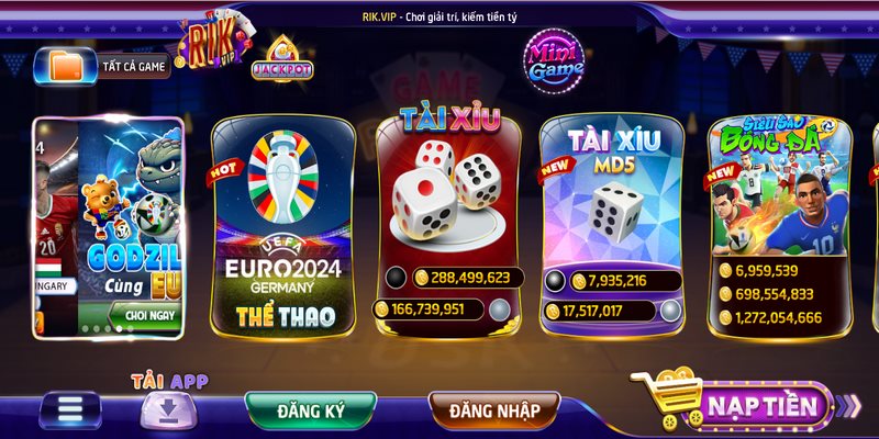 Nhanh tay đăng ký rikvip để trải nghiệm kho game hấp dẫn